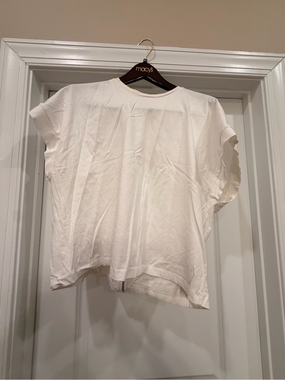 Women's White Crewneck Short-Sleeve T-Shirt
